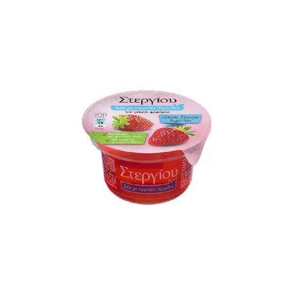 jellfraoula-001 Ζελέ με γεύση φράουλα Χωρίς ζάχαρη, πλούσιο σε φυτικές ίνες 150gr - Image 1